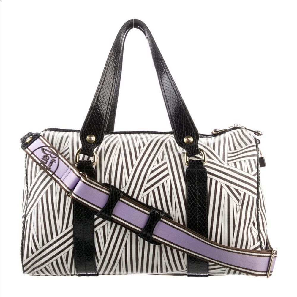 Henri Bendel Disturbed Stripe Medium Duffel